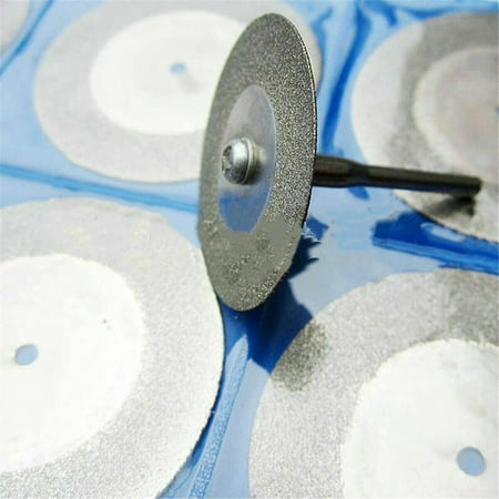 10X Mini Diamond Saw Blade Cutting Disc Rotary Wheel Grinding 2 Mandrel Tool 
